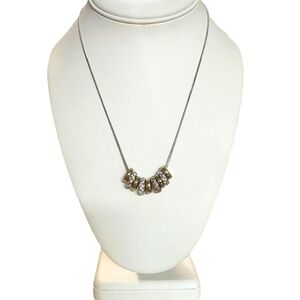 Mestige Crystal Dual Gold and Silver Plated Necklace with Swarovski Crystals